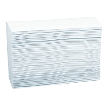 Håndklædeark neutral 2-lags Z-fold 24x20,6 cm. 8 cm. Hvid