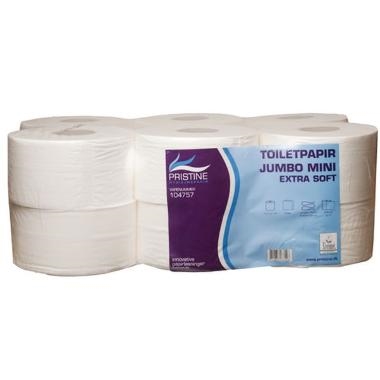 Toiletpapir Pristine Extra soft jumbo mini 2 lags nyfiber 160 meter. 