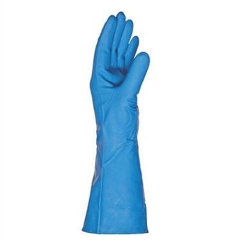 Handske Nitril Keep Safe str L m/velourisering Blå