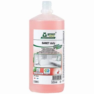 Sanitetsrengøring sur SANET Daily Quick & Easy med parfume 325 ml Rød