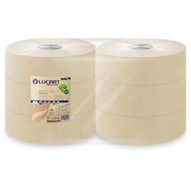 Toiletpapir Jumbo 2-lag 350 m. EcoNatural Lucart Genbrug 
