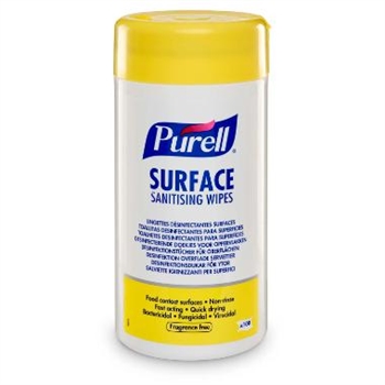 Purell surface sanitising wipes blå - desinfektion med ethanol -  100 stk.