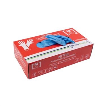 Engangs Handsker Nitril u/p AQL 1,5 Str. M Blå Prime Source STANDARD