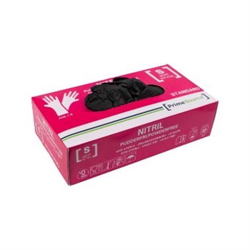 Engangs Handsker Nitril u/p AQL 1,5 Str. S Sort Prime Source STANDARD