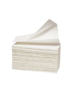 Håndklædeark 2-lags hvid nyfiber, Interfold 