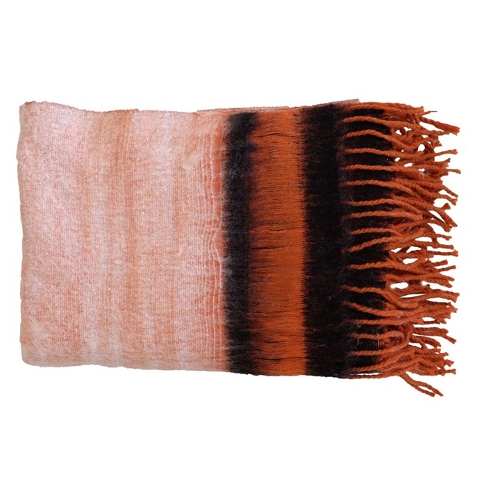 Plaid Pouder Throw Orange 130 x 170 cm <br><font color="RED">RESTSALG</font>