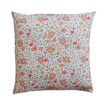 Pudebetræk Valla Cover Orange Blomster 50x50 cm
