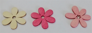 Blomst Woody 4 cm rosa/natur/lyserød