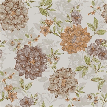 Voksdug blomsterroset Brun 140 cm