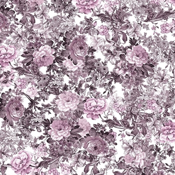 Voksdug blomster mix Lilla 140 cm