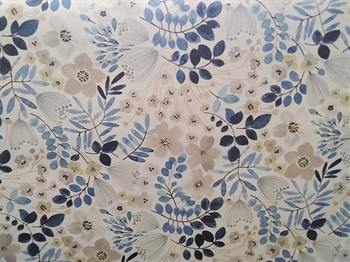 Textildug WILD FLOWER BLUE 140 cm. 