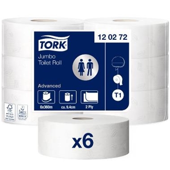 Toiletpapir Tork Advanced Jumbo T1 2 lag 