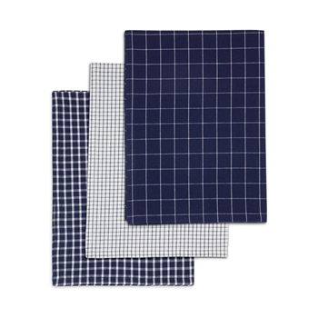 Viskestykker 3 stk.50x70 cm ass. Midnight Blue