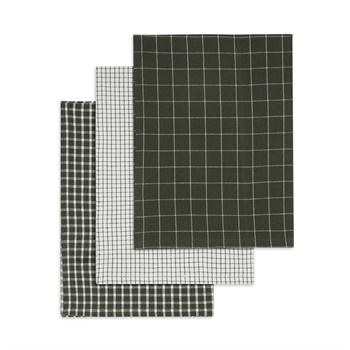 Viskestykker 3 stk.50x70 cm ass. Army Green