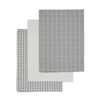 Viskestykker 3 stk.50x70 cm ass. Grey