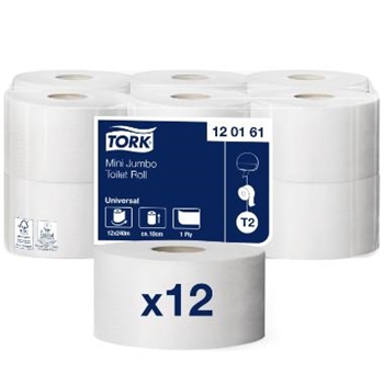 Toiletpapir Tork jumbo universal T2 mini 1 lag 240 meter. 1714 ark