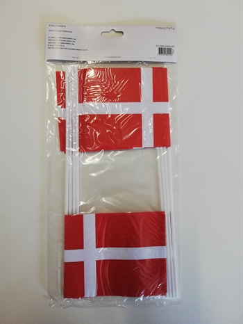Flag på plastpind 10 x 15 cm 8 stk.
