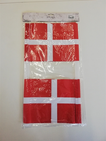 Flag på plastpind 20 x 28 cm 8 stk.