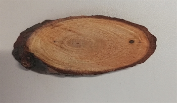 Træ-skiver oval 7 cm natur