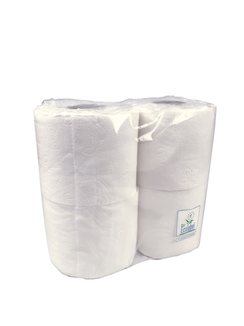 Toilet papir 9,5 x 11 cm 44 m. hvid 40 rl.
