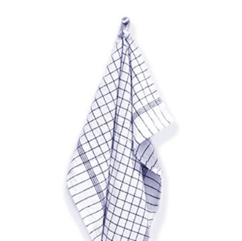 Kokkeviskestykke 50 x 100 Hvid/Blå - 12 stk.