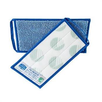 Moppe Velcro Mikro Vision Mop 30cm Microfiber Svanemærket Blå Tør/Våd