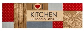 Måtte Miabella Kitchen Rød/Brun 50x150 cm.